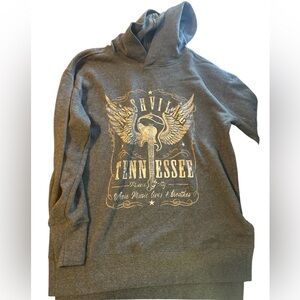 Maurices Gray Graphic Hoodie Sweater